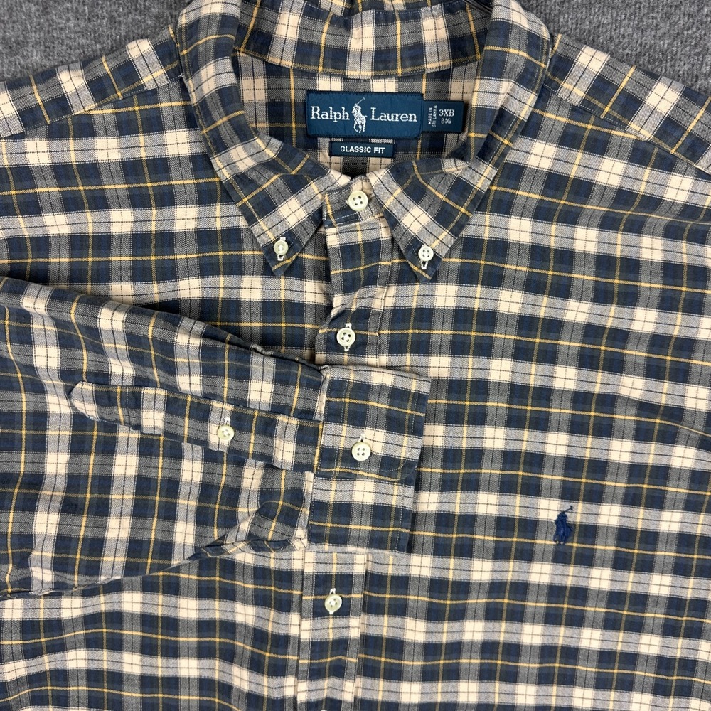 Ralph Lauren Shirt Mens 3XB Classic Fit Long Sleeve Button Down Oxford OCBD Pony